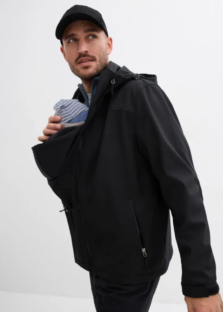 bonprix 2-in-1 Tragejacke für Herren mit Trageeinsatzschwarz 56false