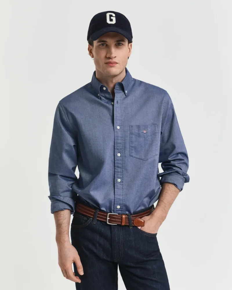 Gant - Hemd, langarm, für Herren, Blau, Größe M