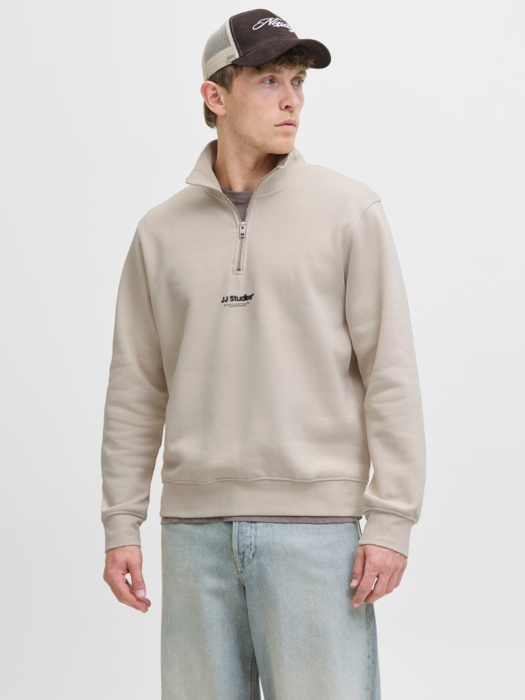 Jack & Jones - Sweatcardigan, für Herren, Ecru, Größe M