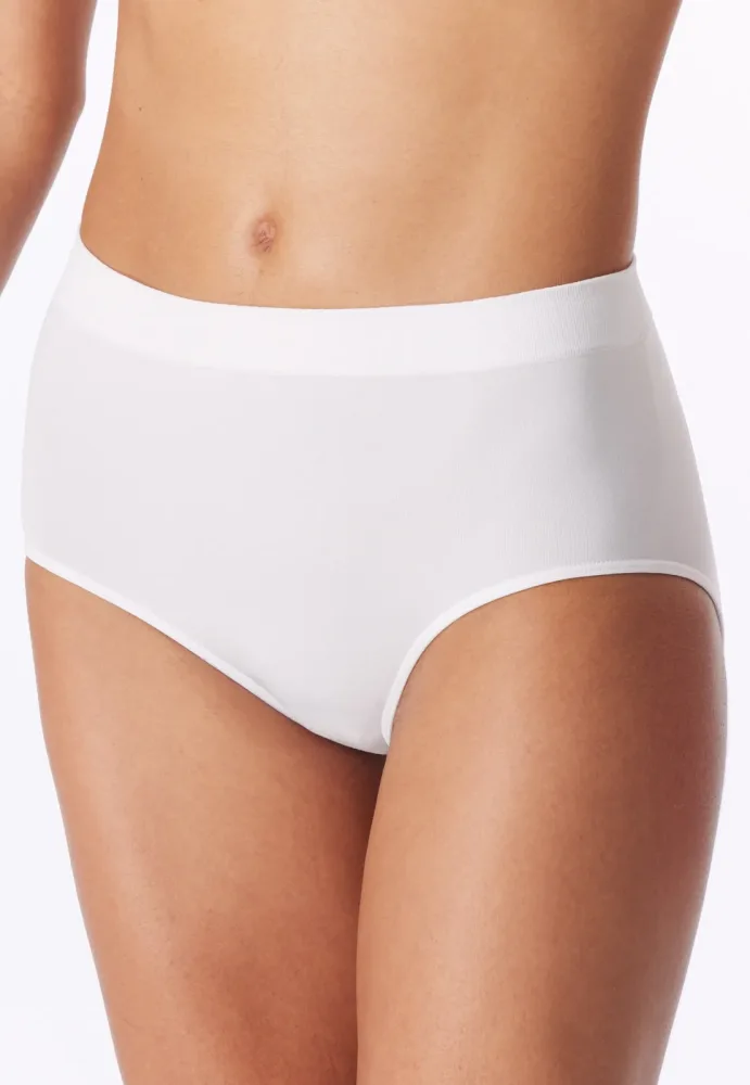 Schiesser High Waist Slip Seamless Weiss - Classic Seamless für Damen, Größe 36, 93 % Polyamid, 7 % Elasthan