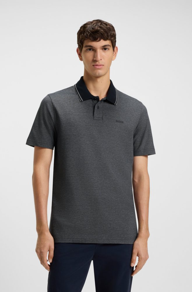 BOSS ORANGE - Poloshirt, kurzarm, für Herren, Dunkelblau, Größe M