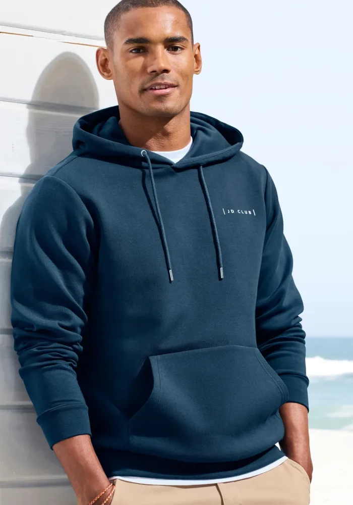 John Devin Hoodie, hochwertige Qualität mit dezentem Logodruck vorn