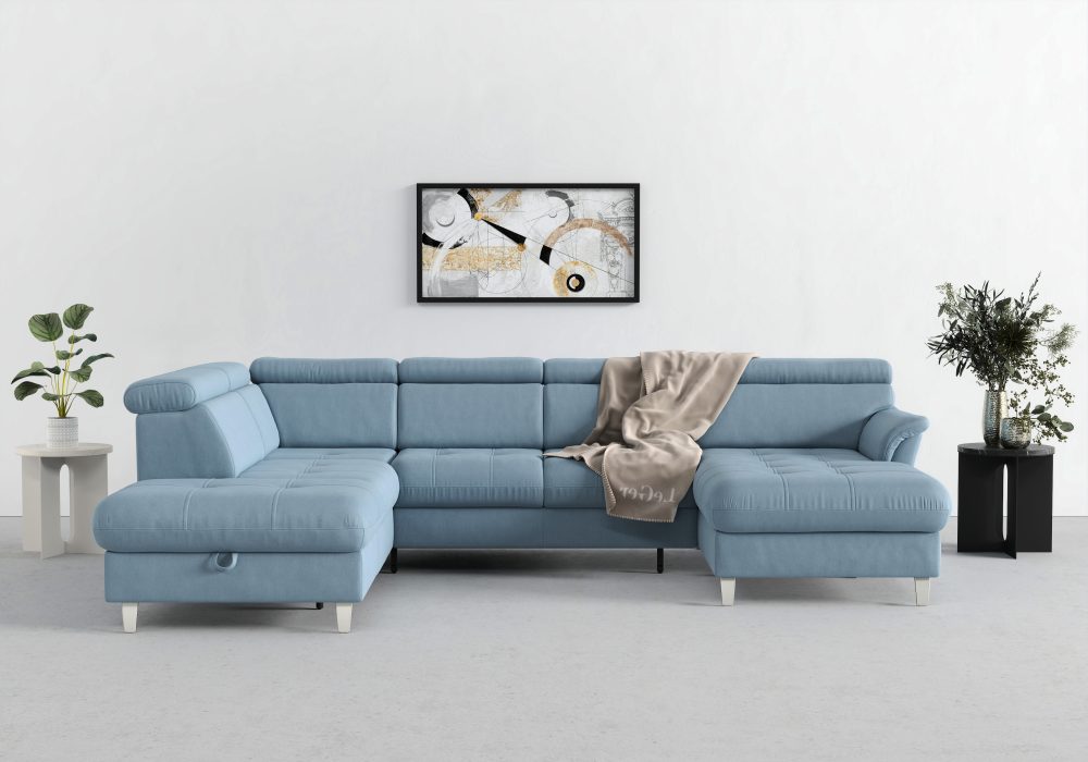 sit&more Wohnlandschaft, inklusive Kopfteilverstellung, wahlweise mit Bettfunktion und Bettkasten