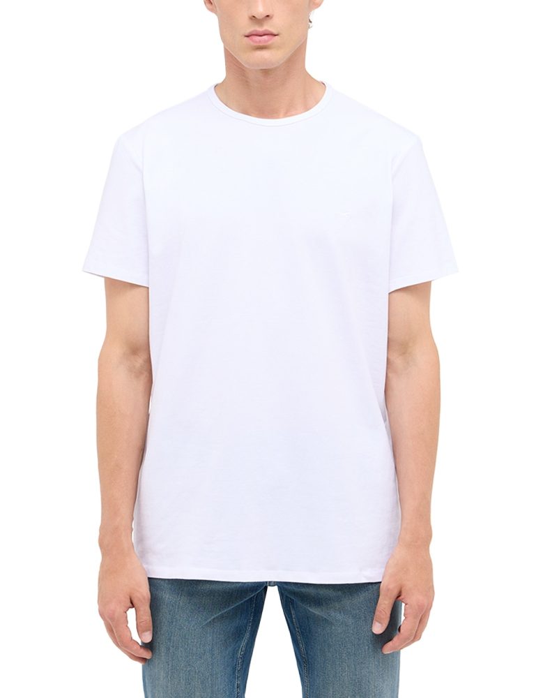Mustang - T-Shirt  2er Pack Bequem sitzend-Style Allen 2-Pack, für Herren, Weiss, Größe L