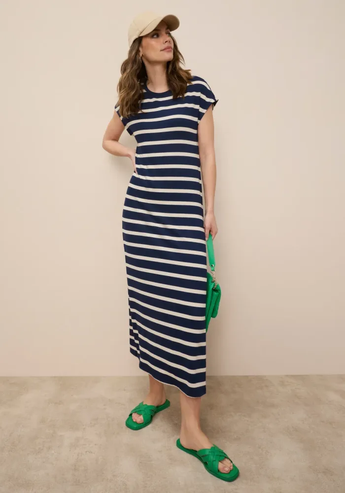 Tamaris Sommerkleid aus leichtem Strick mit lässigem Schnitt