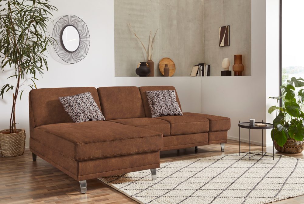 sit&more Ecksofa »Clio V«, wahlweise mit Bettfunktion oder Vorziehsitz und Bettkasten, Inklusive Federkern
