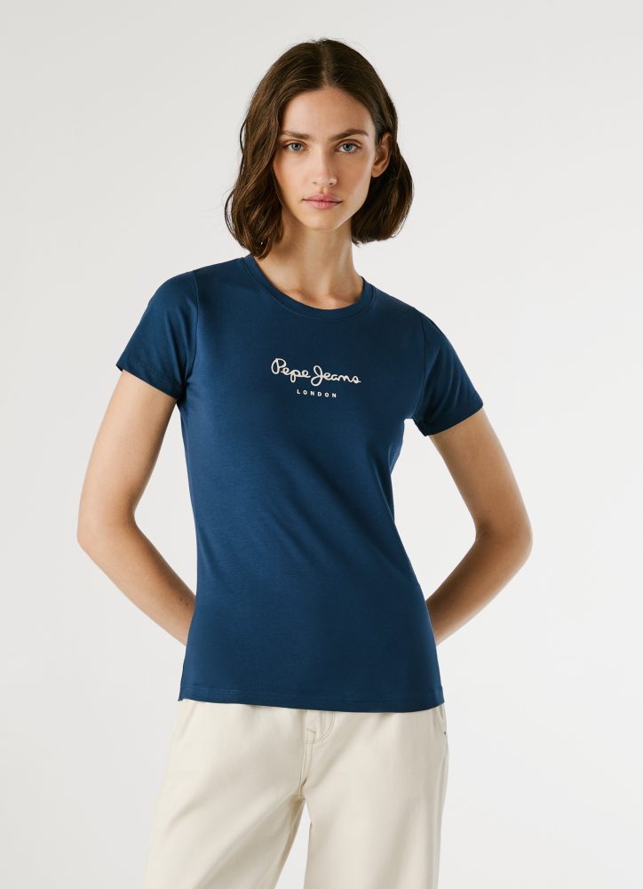 Pepe Jeans London - T-Shirt, kurzarm, für Damen, Dunkelblau, Größe S