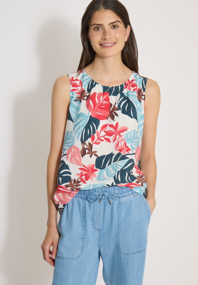 Cecil Blusentop allover-Print, Sommertop, Viskosemix