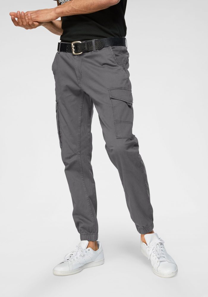Jack & Jones - Cargohose, Regular Fit, für Herren, Grau Melange, Größe W31/L34