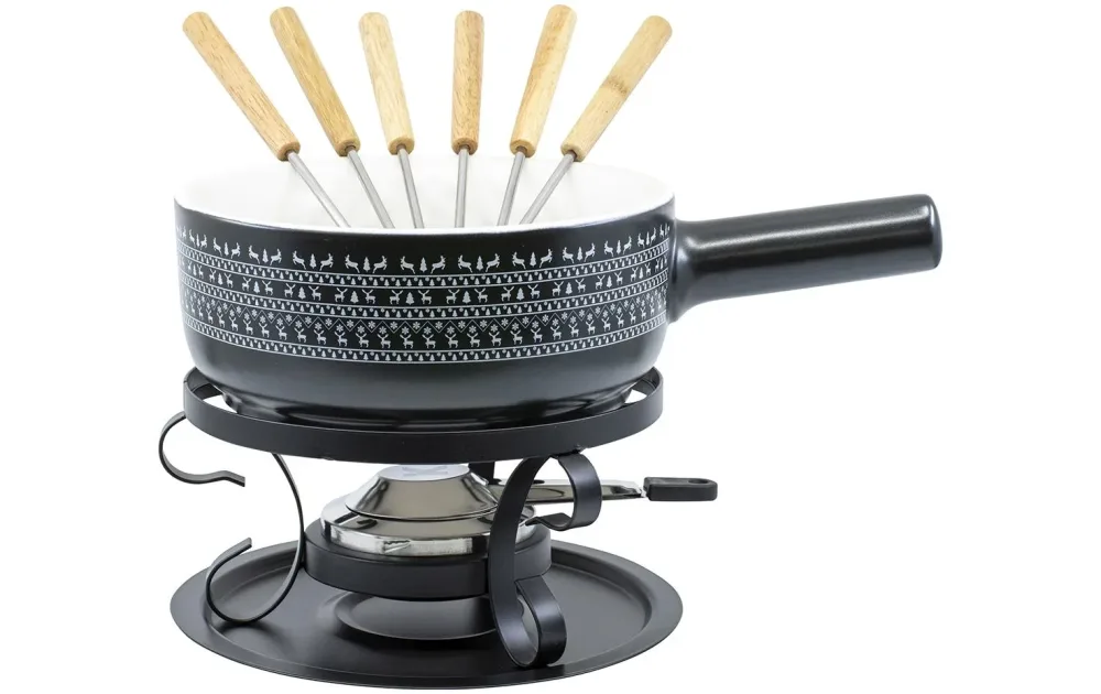 Kadastar - Käsefondue-Set, 22cm, Black