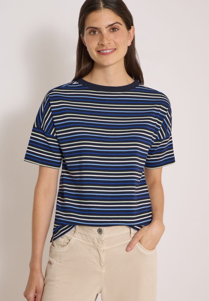 Cecil T-Shirt Ringelshirt, Baumwolle, Rundhalsausschnitt