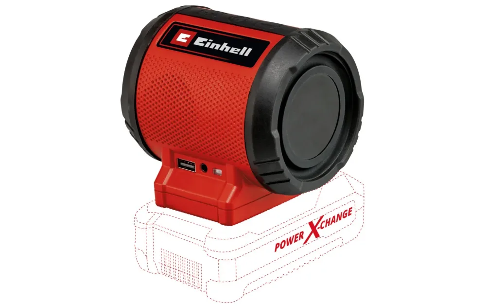 Einhell - Power X-Change Akku-Lautsprecher TC-SR 18 Li BT - Solo, Rot Bunt