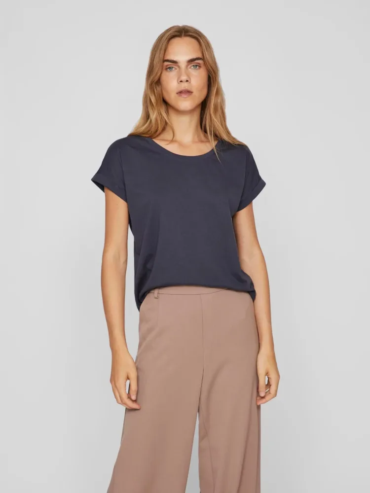 Vila Rundhalsshirt 