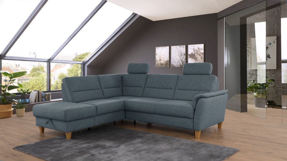 Home affaire Ecksofa »Palmera«, Federkern, wahlweise mit Bettfunktion und mit/ohne Stauraum