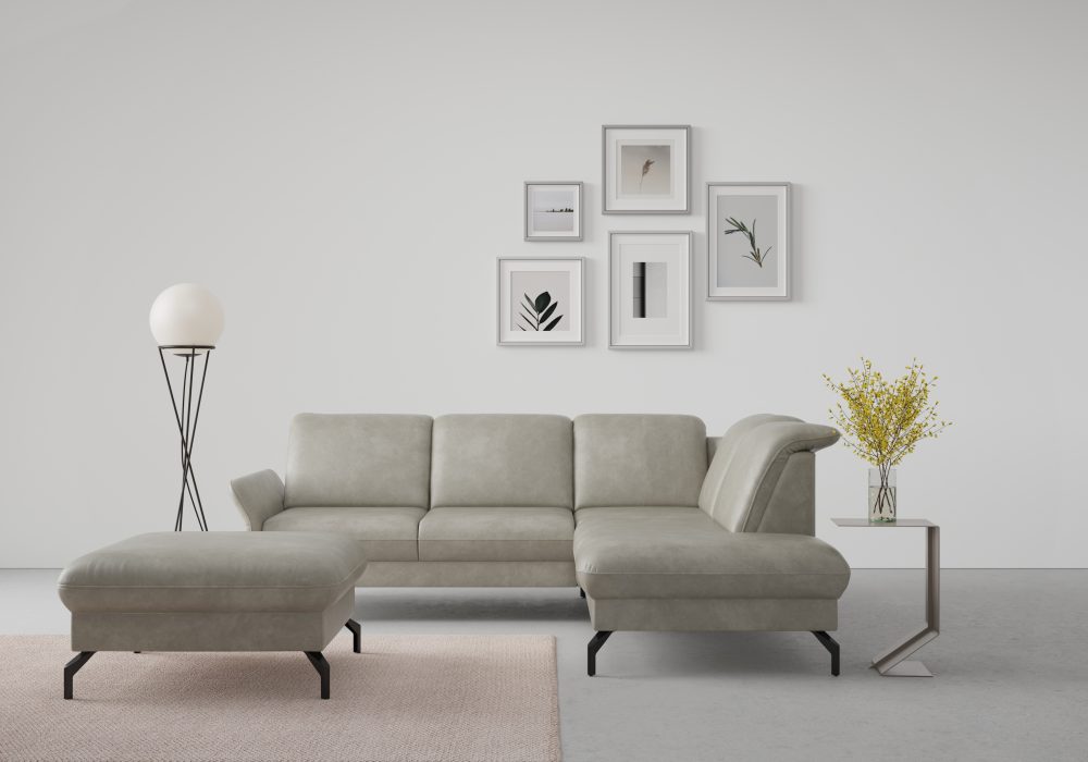 sit&more Ecksofa »Fashion«, wahlweise mit Kopfteilverstellung und Vorziehsitz, motorisch