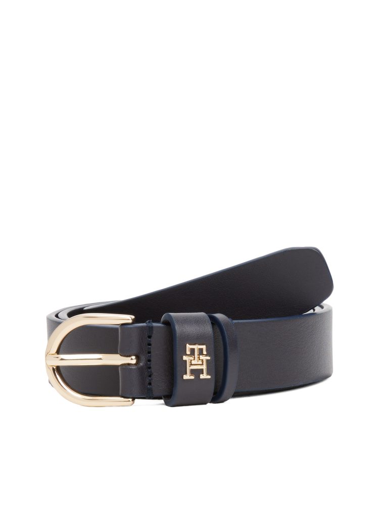 Tommy Hilfiger - Ledergürtel, für Damen, Blau, Größe 75