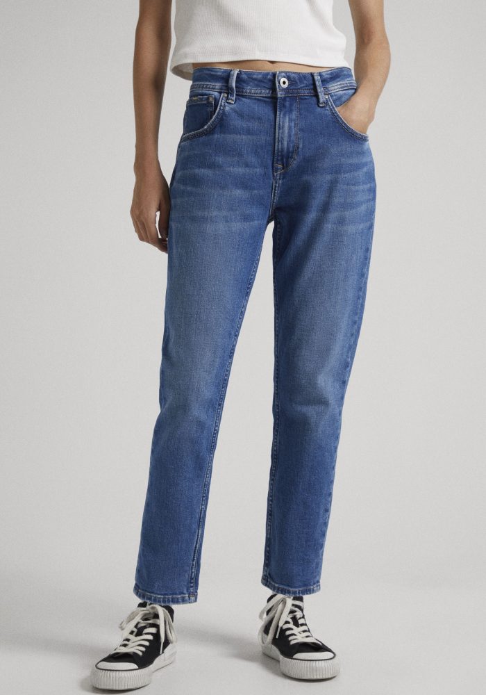 Pepe Jeans London - Jeans, Mom Fit, für Damen, Mittelblau, Größe 27
