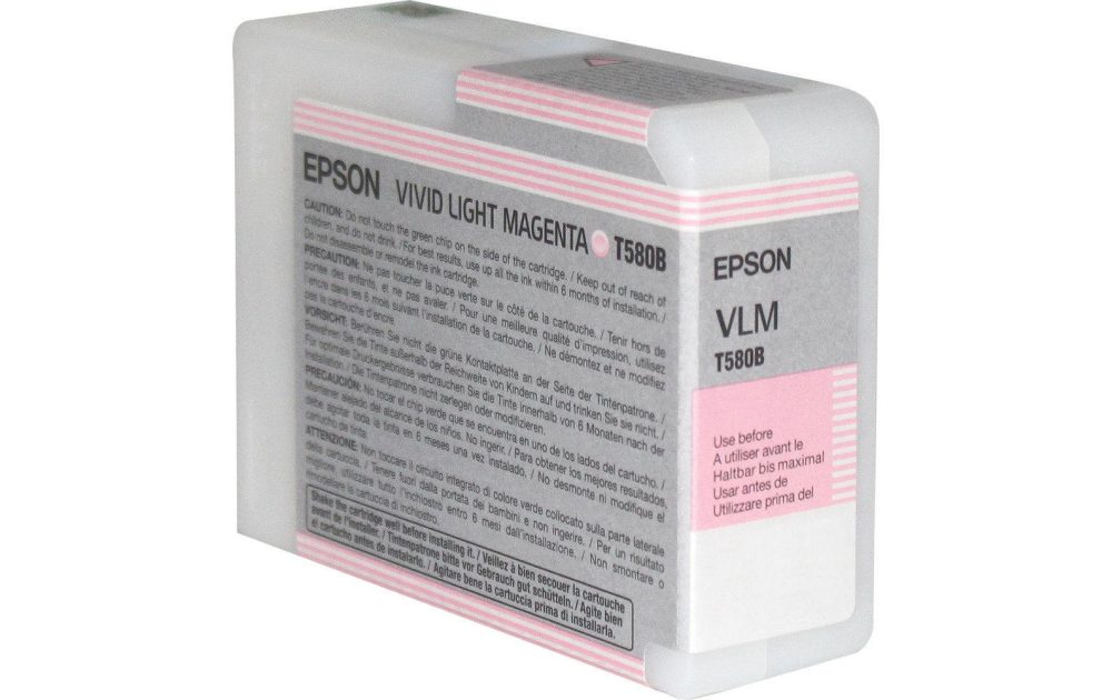 EPSON Tintenpatrone vivid li.magenta T580B00 Stylus Pro 3880 80ml