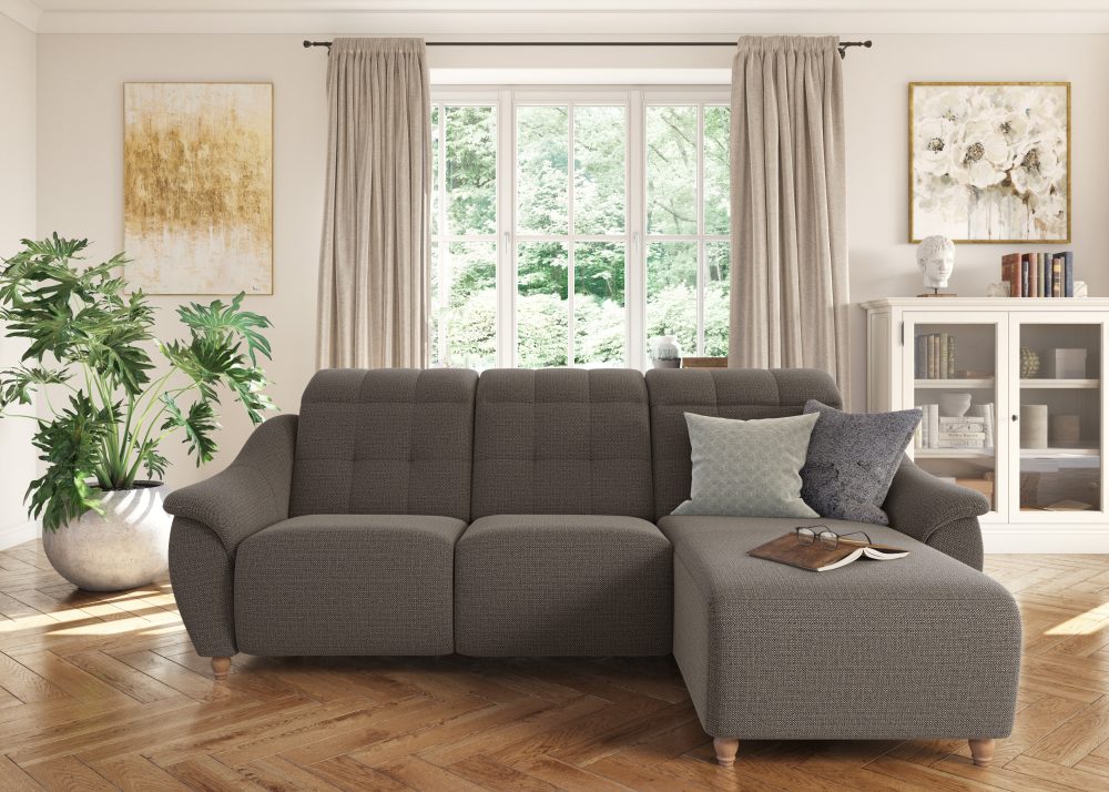 DELAVITA Ecksofa »Bostone«, (2 St.), Kopfteilverstellung an jeder Sitzfläche, wahlweise Relaxfunktion, auch in Leder