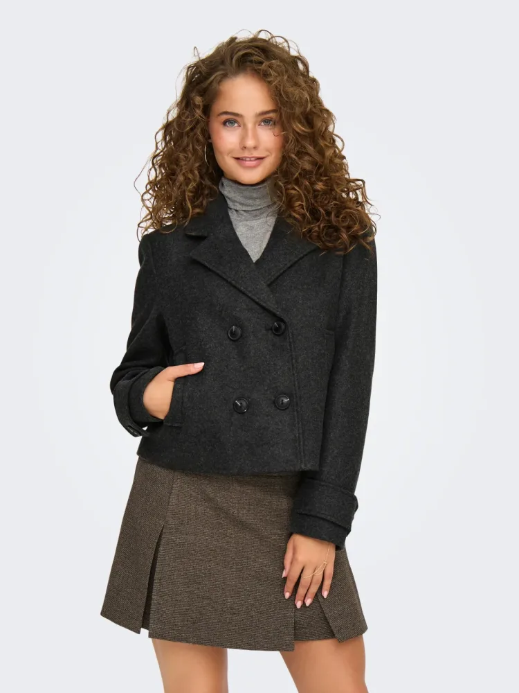Only - Mantel, für Damen, Dunkelgrau, Größe M