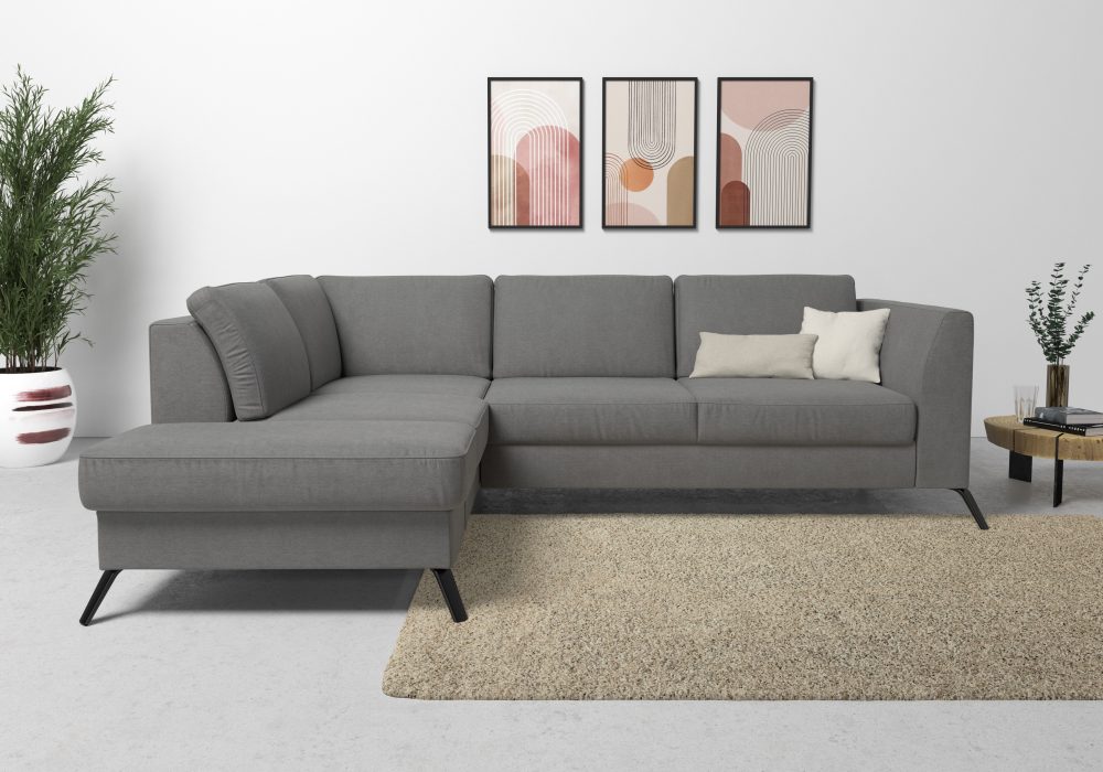 sit&more Ecksofa, inklusive Sitztiefenverstellung, wahlweise mit Bettfunktion, 15cm hoch