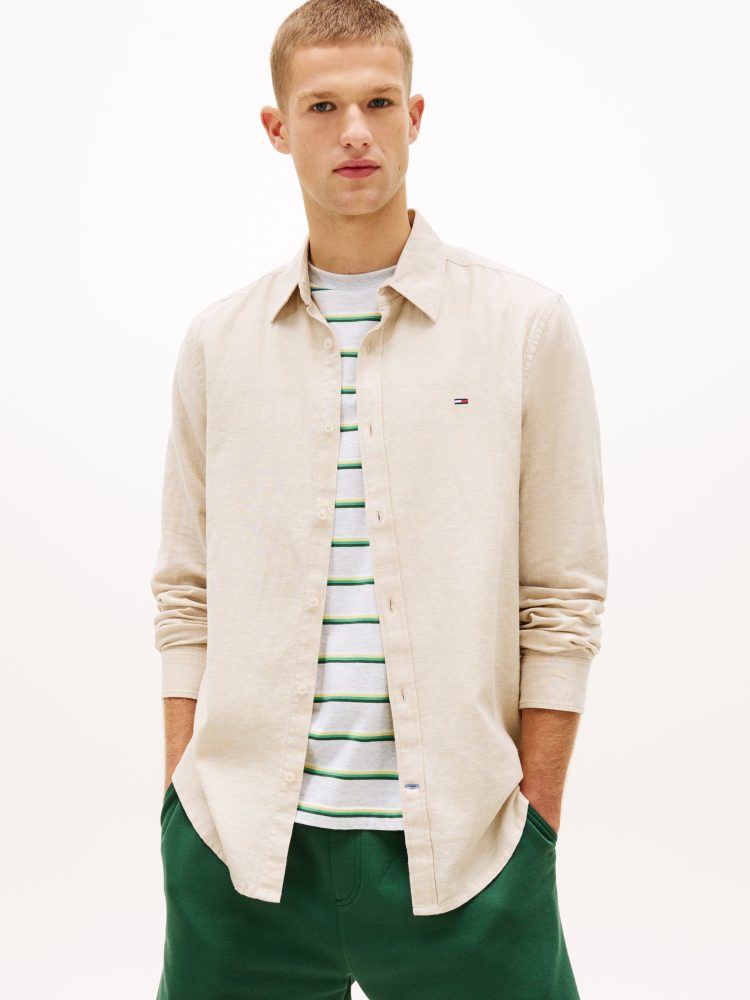 Tommy Jeans - Hemd, für Herren, Beige, Größe S