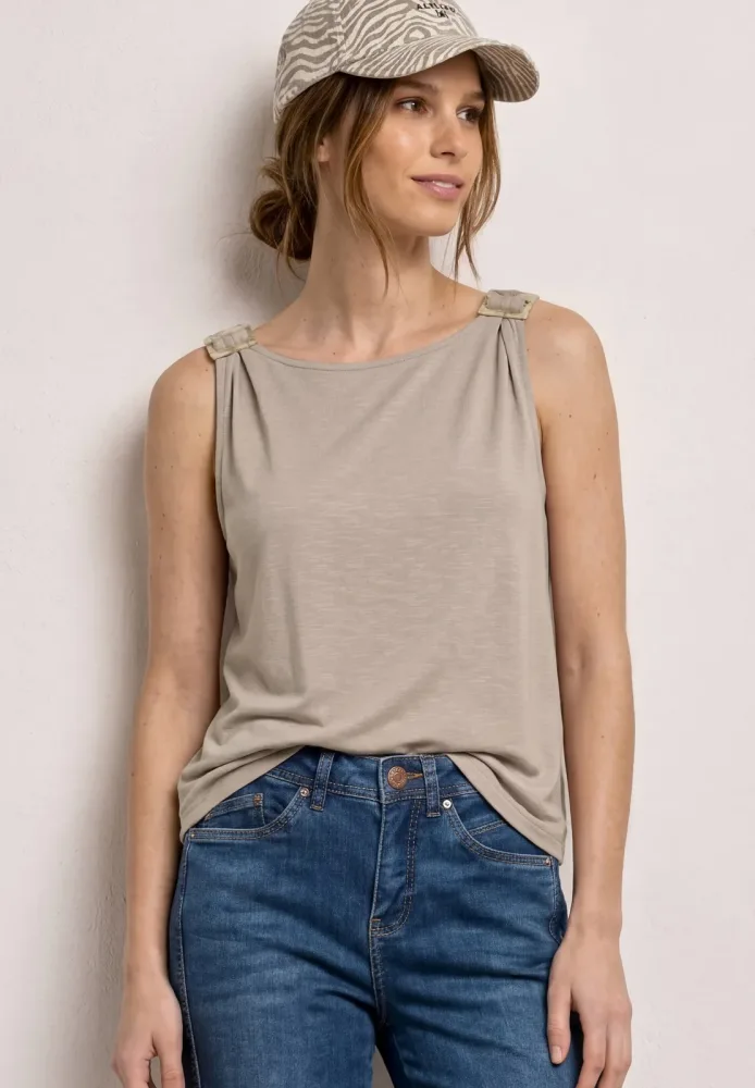 STREET ONE Shirttop mit Schnallen Detail