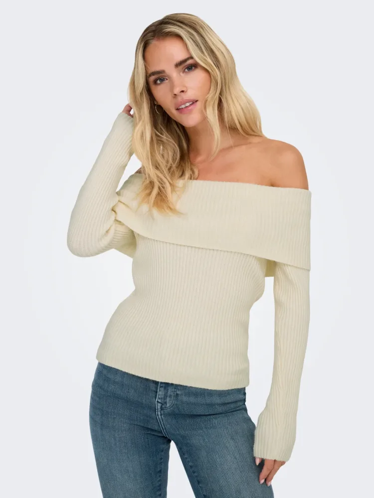 Only - Pullover, für Damen, Beige, Größe XL