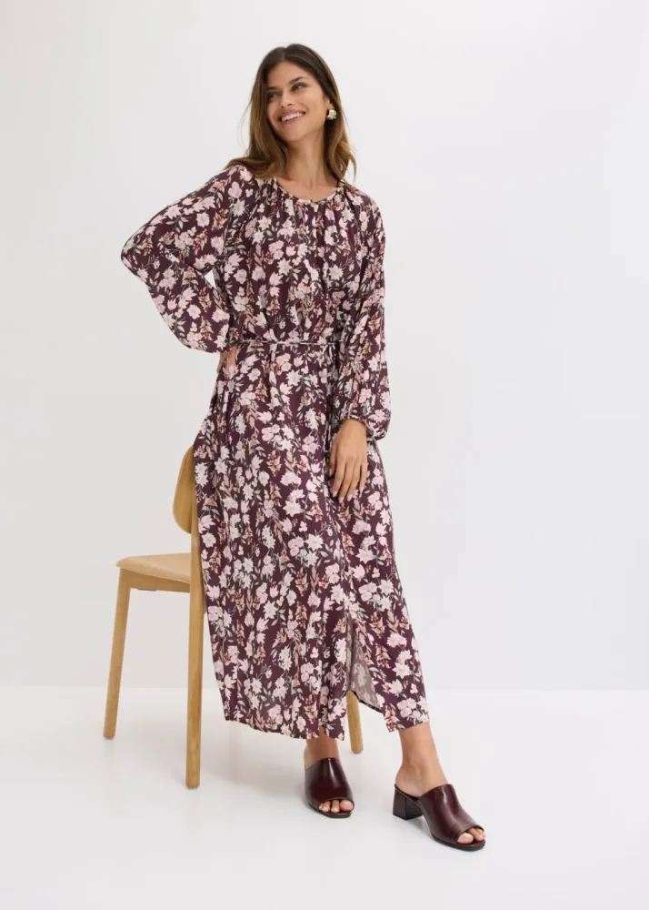 bonprix Maxikleid mit Bindebandlila 44Damen