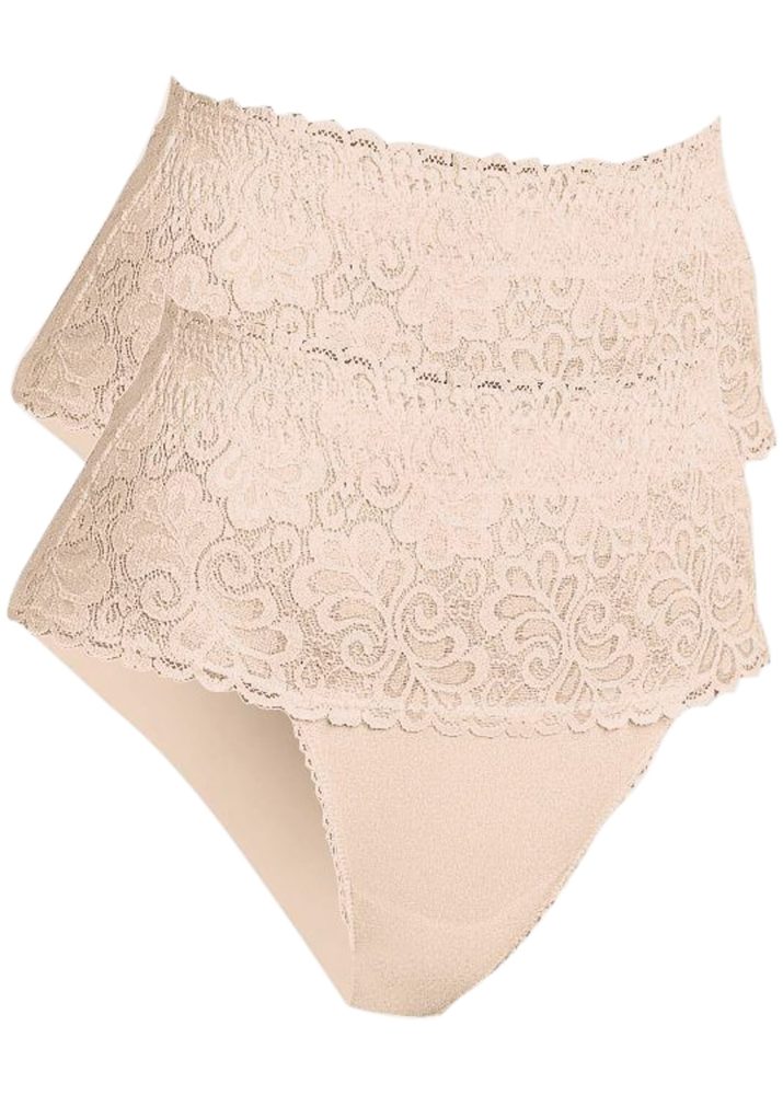 bonprix Shapingslip Packung, 2 Stk. mit Spitze, mit Netzfutter, eng anliegende Passform, 2er Pack