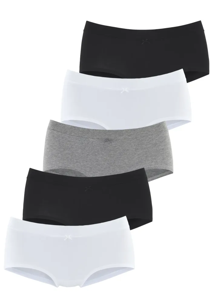 Vivance Panty 5er-Pack, mit breitem Bündchen ohne zusätzliches Gummi