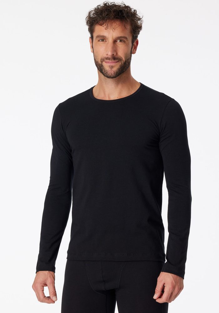 Schiesser - Shirt Organic Cotton, für Herren, Schwarz, Größe M