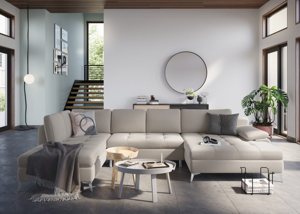 sit&more Wohnlandschaft, mit Mega-Recamiere, wahlweise mit Bettfunktion und Bettkasten