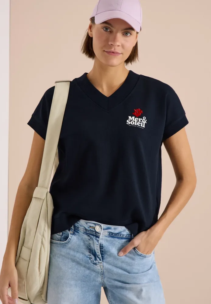 Kurzarm Sweatshirt mit Backprint