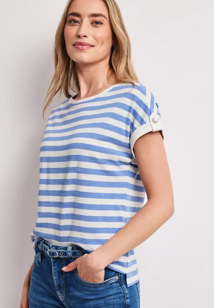 STREET ONE Shirttop Sommershirt mit Streifen