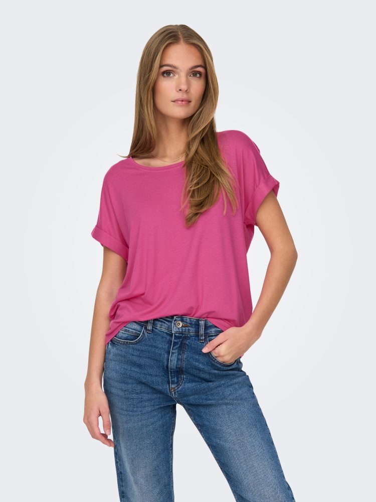 Only - T-Shirt, für Damen, Rosa, Größe XS