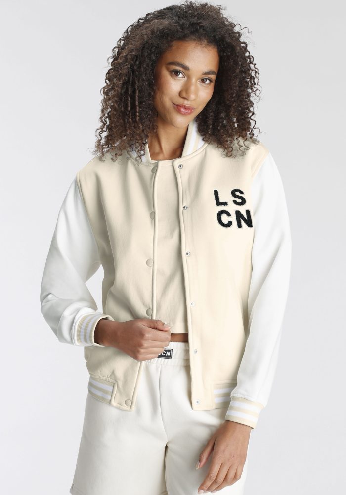 LASCANA Sweatjacke, im College Stil