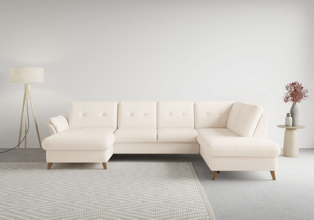 sit&more Wohnlandschaft »Göteborg«, inklusive Sitztiefenverstellung und Federkern, wahlweise mit Bettfunktion und Bettkasten