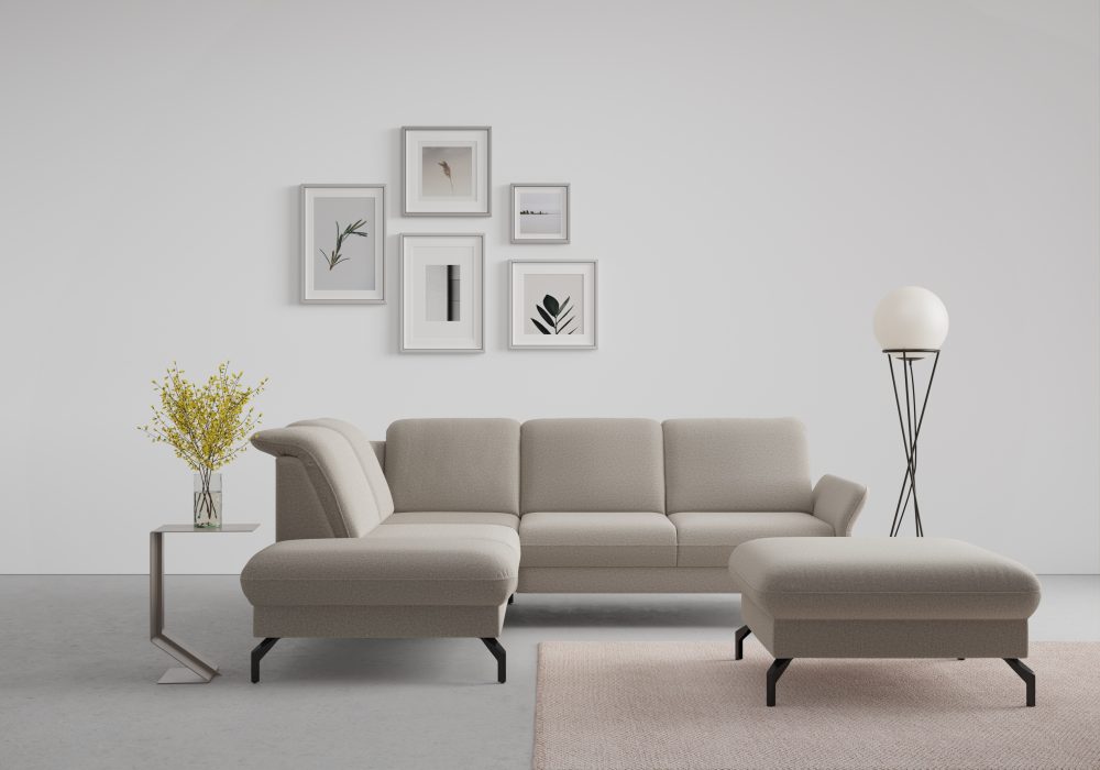 sit&more Ecksofa »Fashion«, wahlweise mit Kopfteilverstellung und Vorziehsitz, motorisch