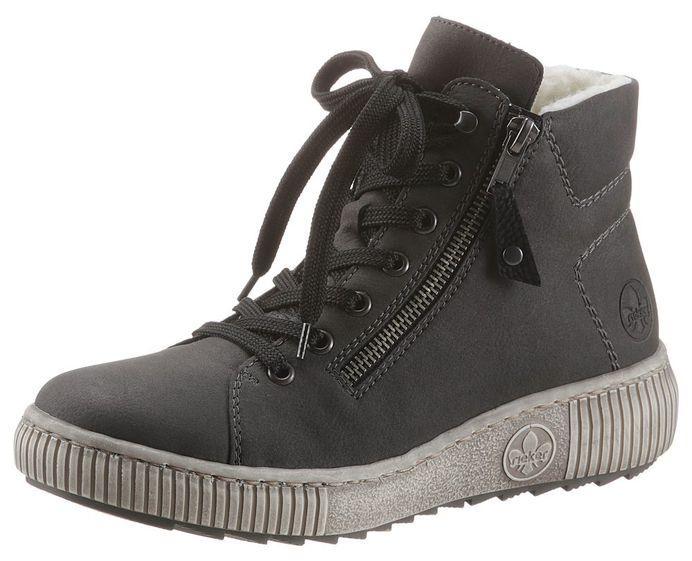 Rieker Damen Schnürschuh Grau