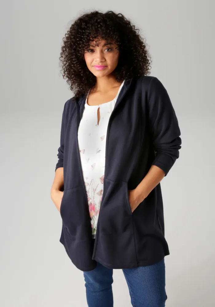 Aniston PLUS Sweatjacke mit Kapuze