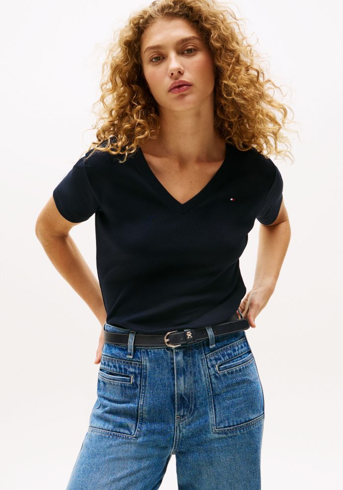 Tommy Hilfiger - T-Shirt, für Damen, Dunkelblau, Größe S
