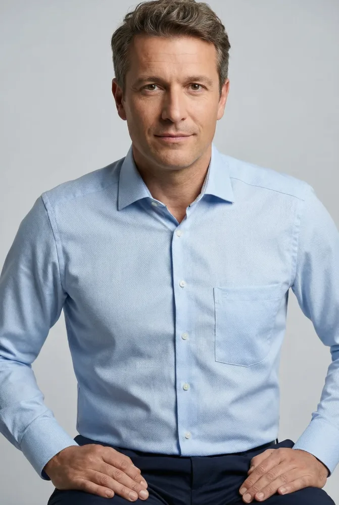 OLYMP - Hemd, Modern Fit, langarm, für Herren, Blau, Größe 38