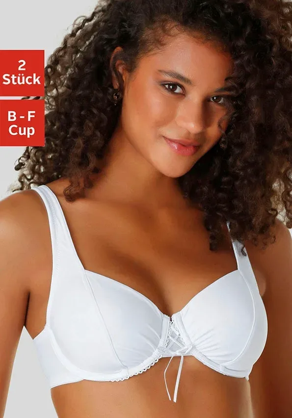 petite fleur Dekolleté-BH Packung, mit Bügel und schönen Raffungen im Cup, Dessous