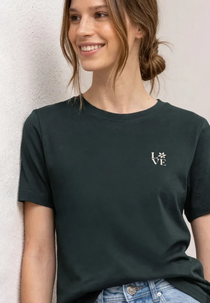 STREET ONE Kurzarmshirt Sommershirt mit Rundhals und Printdetail