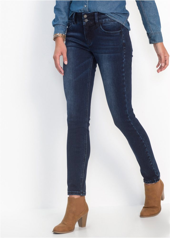 bonprix Push-up-Jeans Five-Pocket Style, leichte used Optik, hoher elastischer Anteil