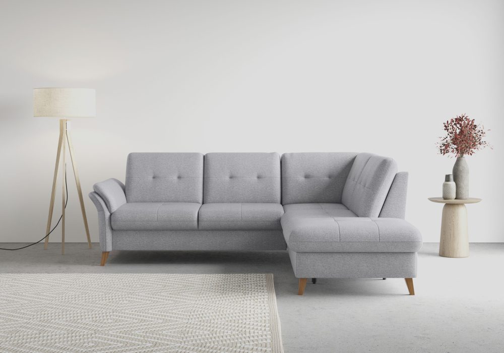 sit&more Ecksofa »Göteborg«, inklusive Sitztiefenverstellung und Federkern, wahlweise mit Bettfunktion und Bettkasten