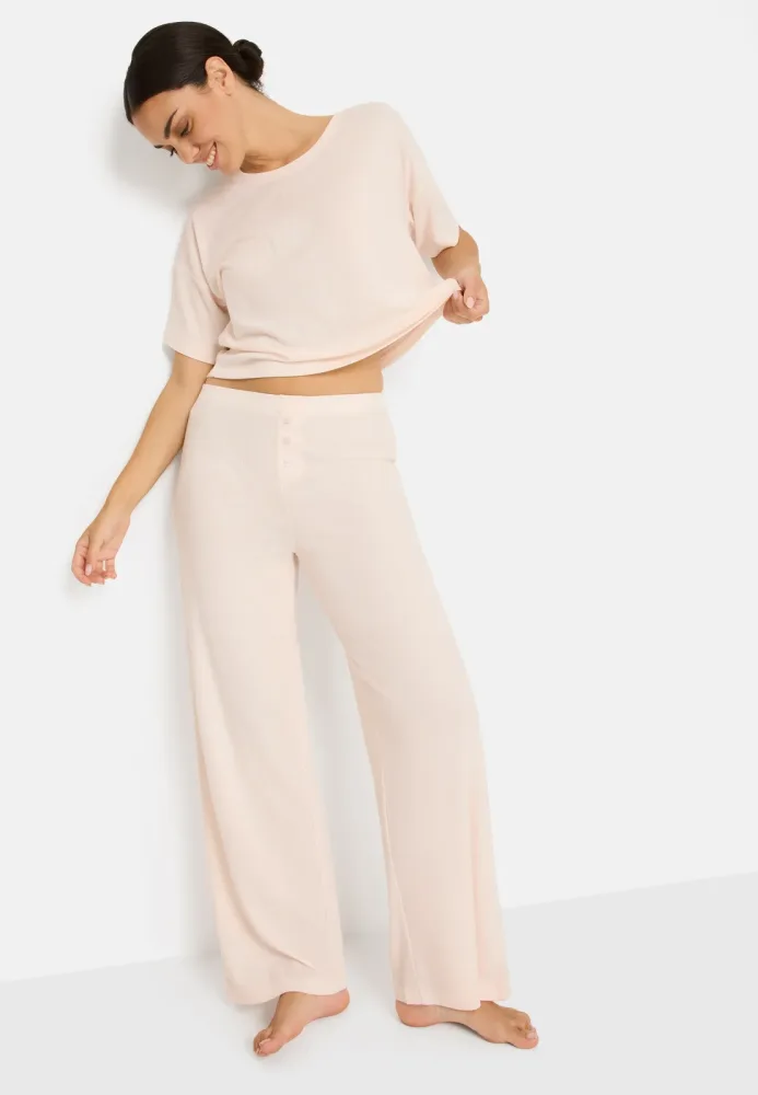 LSCN by LASCANA Pyjama Set, 2 mit kleiner Zierknopfleiste an der Hose