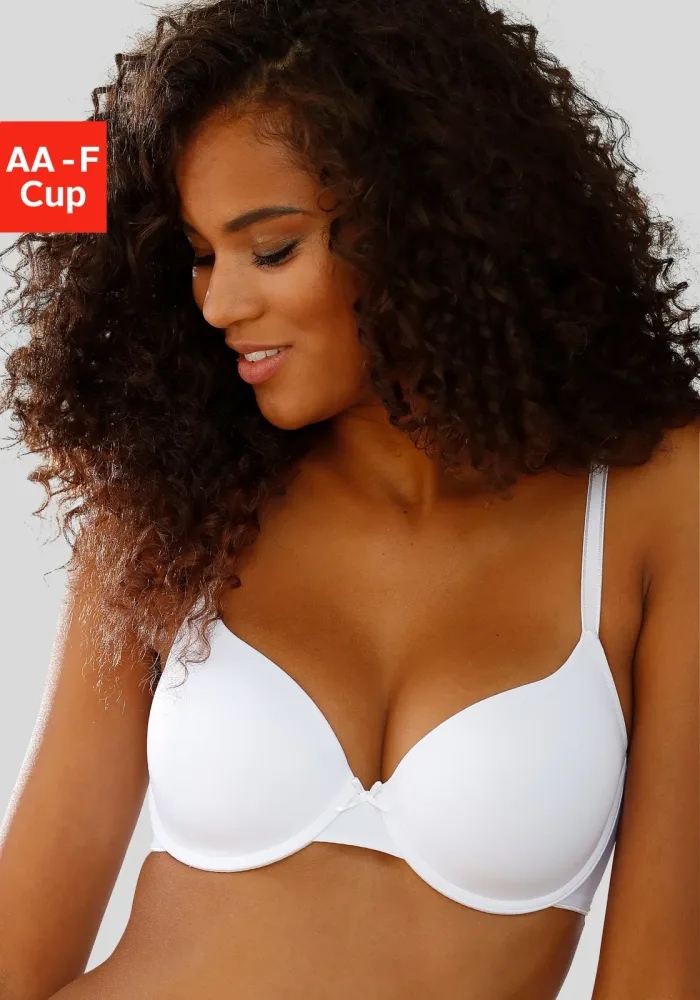 Lascana - Bügelloser BH, wattiert, für Damen, Weiss, Größe 75D