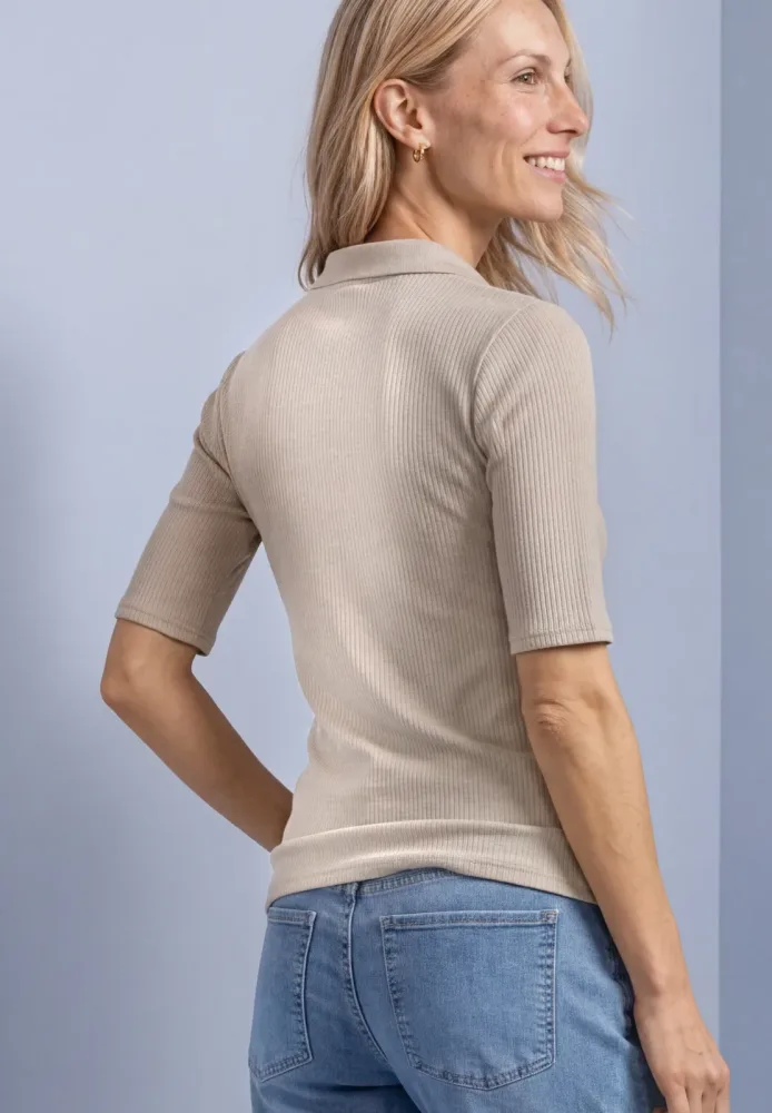 Poloshirt im Strick